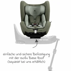 Reboarder-Kindersitz Lily i-Size ab Geburt - 4 Jahre (45 cm - 105 cm) inkl. Sitzverkleinerer - Sage - Kollektion 2025