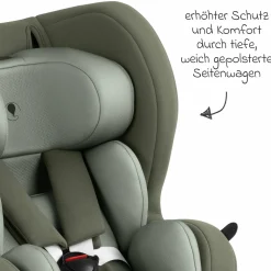 Reboarder-Kindersitz Lily i-Size ab Geburt - 4 Jahre (45 cm - 105 cm) inkl. Sitzverkleinerer - Sage - Kollektion 2025