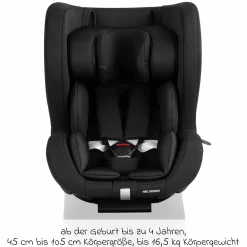 Reboarder-Kindersitz Lily i-Size ab Geburt - 4 Jahre (45 cm - 105 cm) inkl. Sitzverkleinerer - Black - Kollektion 2025