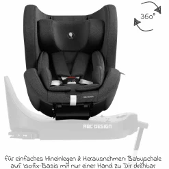 Reboarder-Kindersitz Lily i-Size ab Geburt - 4 Jahre (45 cm - 105 cm) inkl. Sitzverkleinerer - Bubble - Kollektion 2025