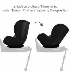 Reboarder-Kindersitz Lily i-Size ab Geburt - 4 Jahre (45 cm - 105 cm) inkl. Sitzverkleinerer - Graphite - Kollektion 2025