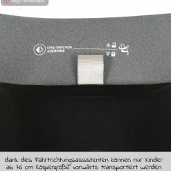 Reboarder-Kindersitz Marie³ i-Size ab Geburt - 4 Jahre (40 cm - 105 cm, 18 kg) 360 ° drehbar inkl. Neugeboreneneinlage, verstellbare Kopfstütze & Isofix - Lime Sesame Grey