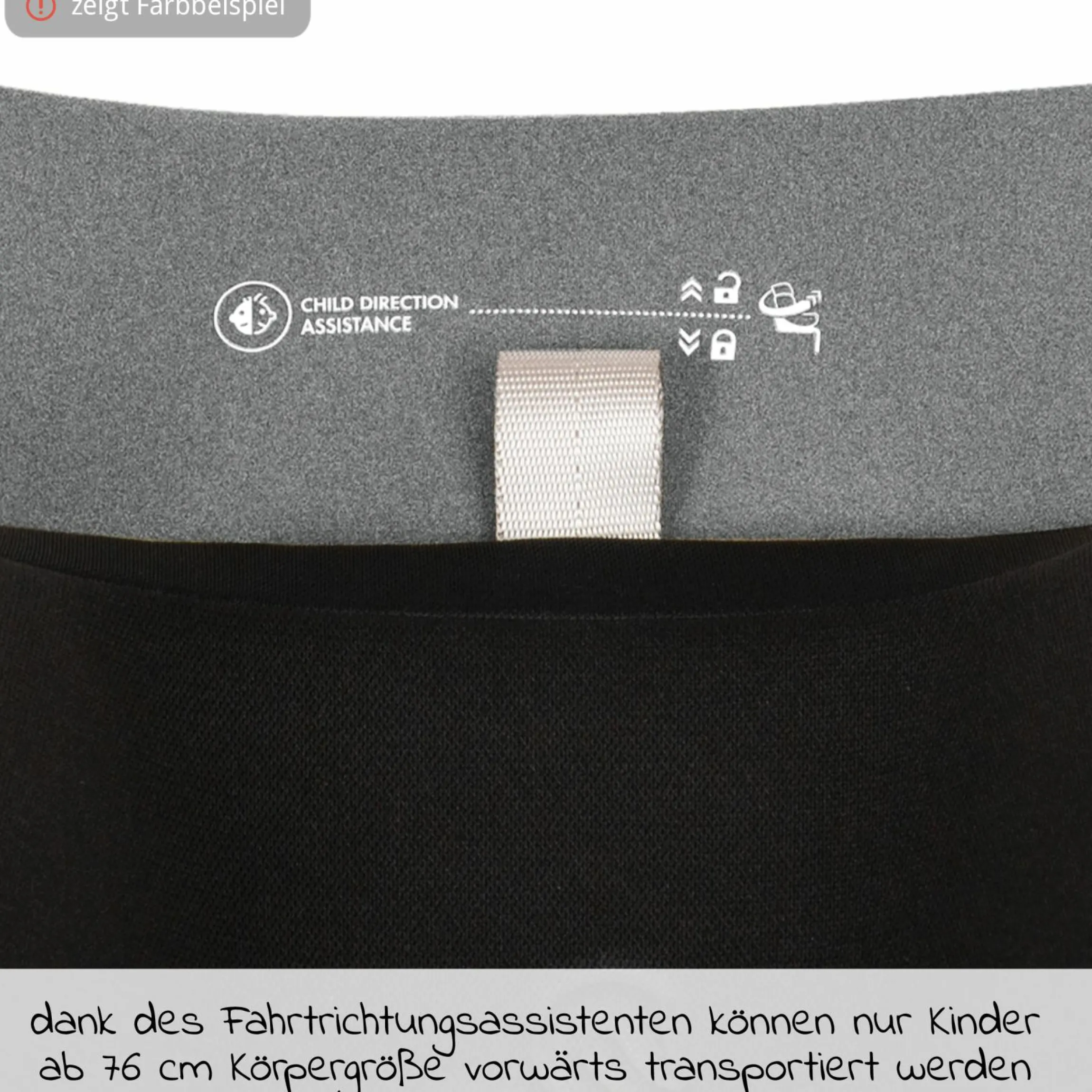 Reboarder-Kindersitz Marie³ i-Size ab Geburt - 4 Jahre (40 cm - 105 cm, 18 kg) 360 ° drehbar inkl. Neugeboreneneinlage, verstellbare Kopfstütze & Isofix - Lime Sesame Grey