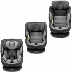 Reboarder-Kindersitz One360 i-Size ab Geburt - 12 Jahre (40 cm - 150 cm) 360° drehbar mit Isofix-Basis & Top-Tether - Universe Grey - Kollektion 2025