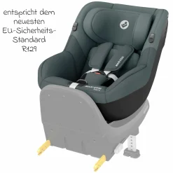 Reboarder-Kindersitz Pearl S i-Size ab 3 Monate - 4 Jahre (61 cm - 105 cm) inkl. Isofix-Basis FamilyFix S & Rückenlehnenschutz - Tonal Graphite