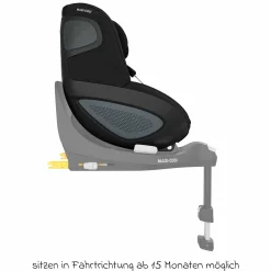 Reboarder-Kindersitz Pearl 360 ab 3 Monate - 4 Jahre (61 cm - 105 cm) 0-17,4 kg drehbar mit G-Cell-Seitenaufprallschutz - Authentic Black - Kollektion 2025