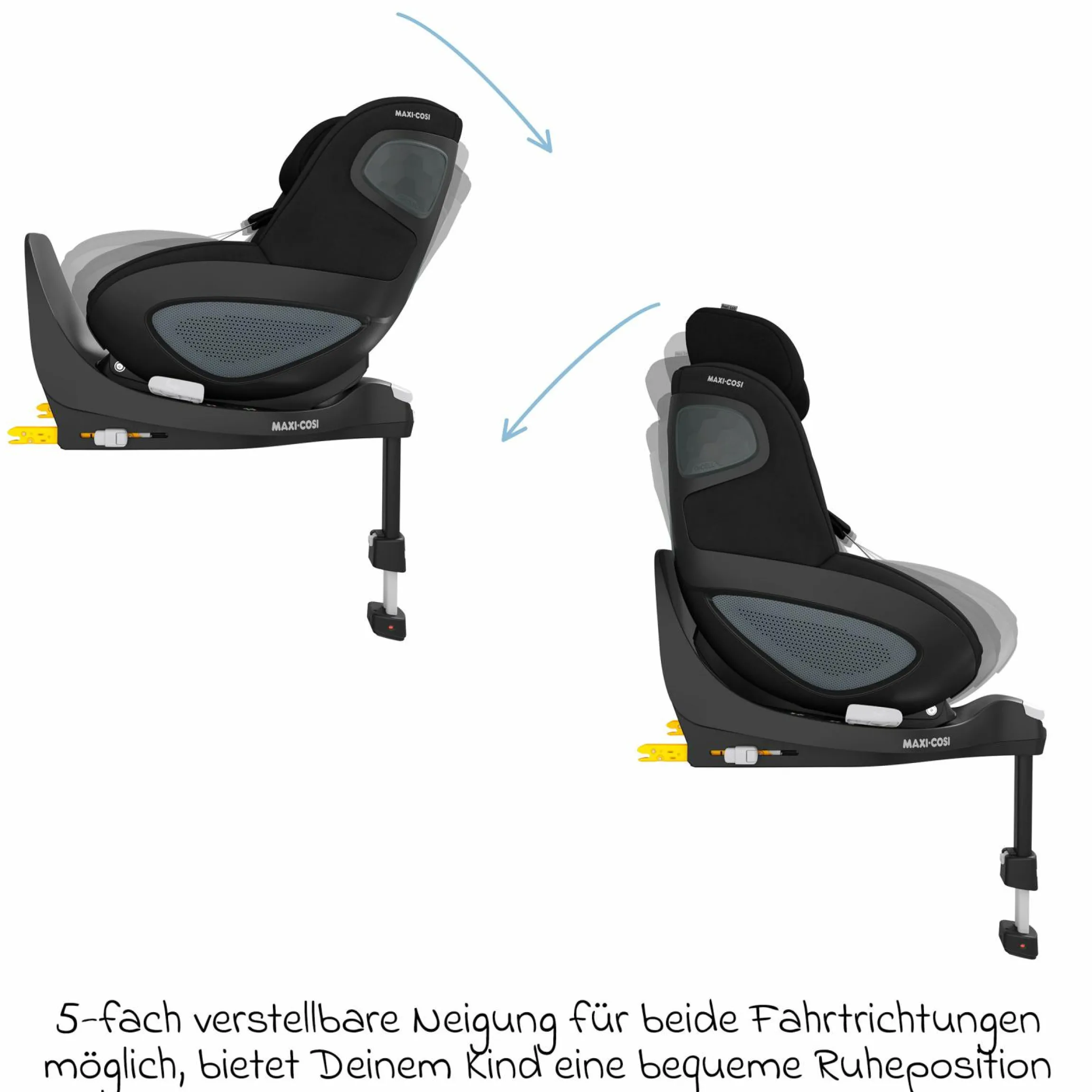 Reboarder-Kindersitz Pearl 360 ab 3 Monate - 4 Jahre (61 cm - 105 cm) 0-17,4 kg drehbar mit G-Cell-Seitenaufprallschutz - Authentic Black - Kollektion 2025