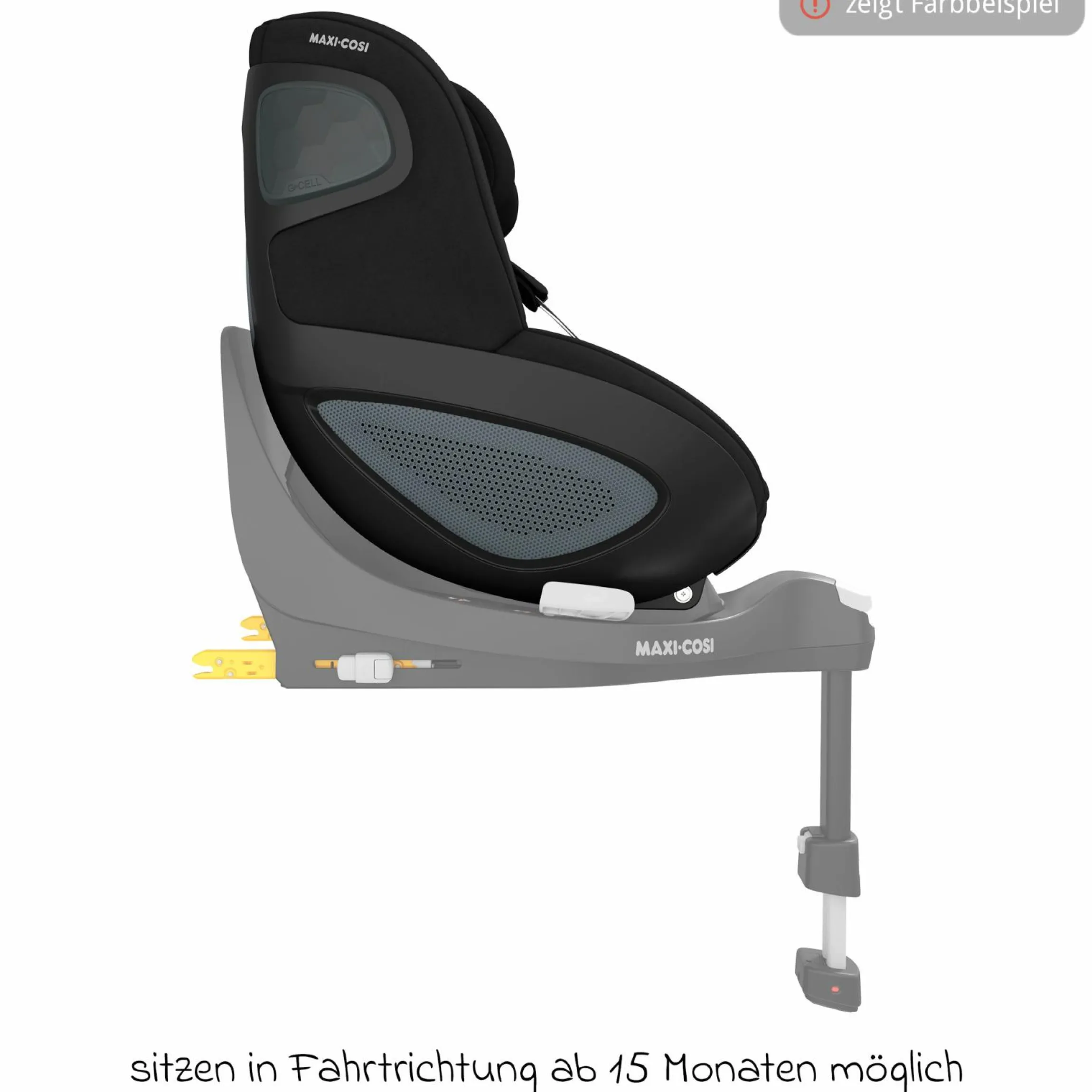 Reboarder-Kindersitz Pearl 360 ab 3 Monate - 4 Jahre (61 cm - 105 cm) 0-17,4 kg drehbar mit G-Cell-Seitenaufprallschutz - Authentic Graphite - Kollektion 2025