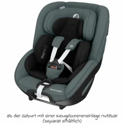 Reboarder-Kindersitz Pearl 360 drehbar ab 3 Monate - 4 Jahre (61 cm - 105 cm) 0-17,4 kg inkl. Isofix-Basis FamilyFix 360 & Rückenlehnenschutz - Authentic Graphite