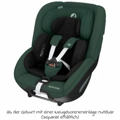 Reboarder-Kindersitz Pearl 360 ab 3 Monate - 4 Jahre (61 cm - 105 cm) 0-17,4 kg drehbar mit G-Cell-Seitenaufprallschutz - Authentic Green - Kollektion 2025