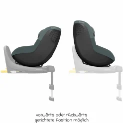 Reboarder-Kindersitz Pearl S i-Size ab 3 Monate - 4 Jahre (61 cm - 105 cm) inkl. Isofix-Basis FamilyFix S, Schutzunterlage & Schnullertasche - Tonal Graphite - Kollektion 2025