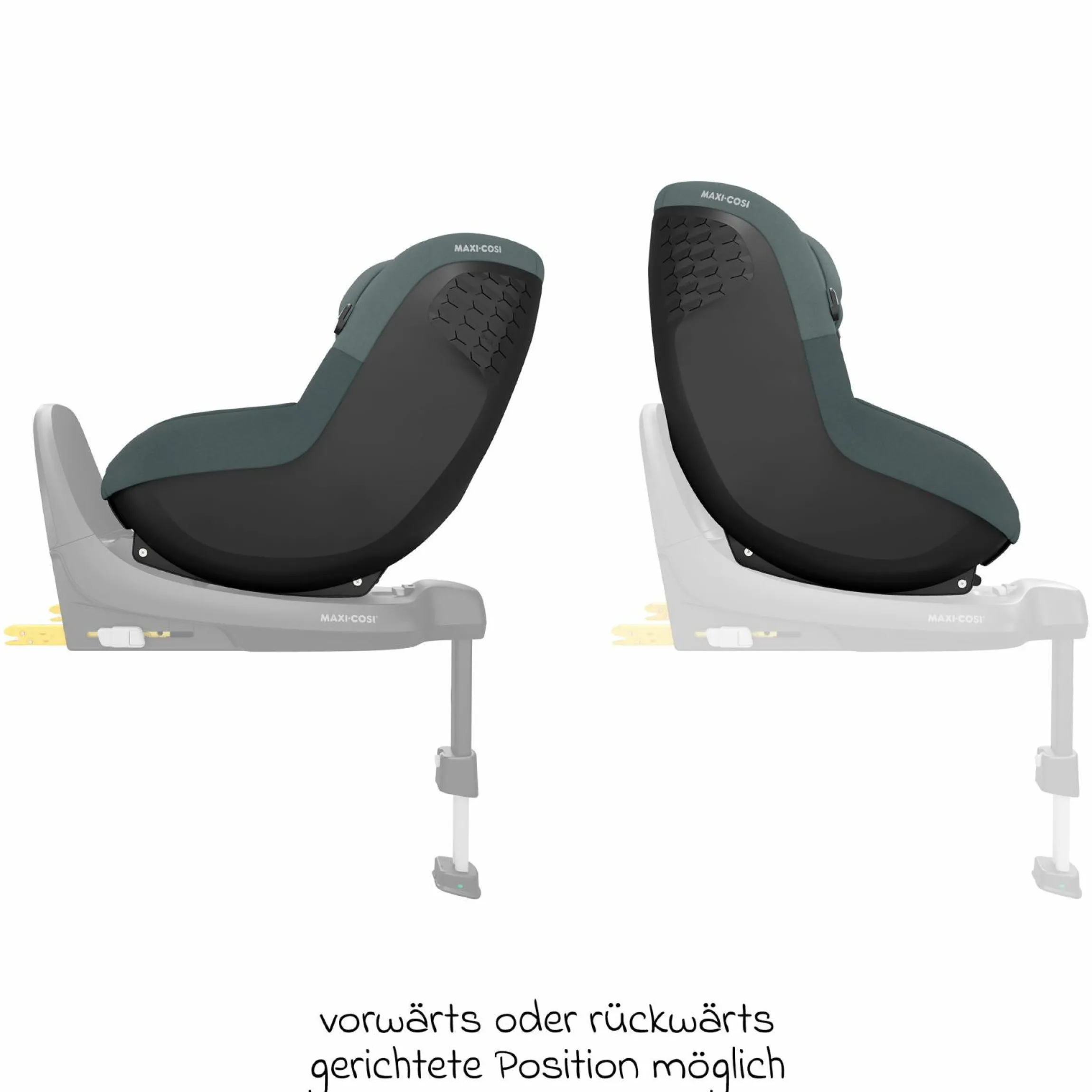 Reboarder-Kindersitz Pearl S i-Size ab 3 Monate - 4 Jahre (61 cm - 105 cm) inkl. Isofix-Basis FamilyFix S, Schutzunterlage & Schnullertasche - Tonal Graphite - Kollektion 2025