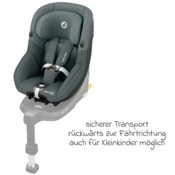 Reboarder-Kindersitz Pearl S i-Size ab 3 Monate - 4 Jahre (61 cm - 105 cm) mit Easy-in-Haken & G-Cell Seitenaufpralltechnologie - Tonal Graphite - Kollektion 2025