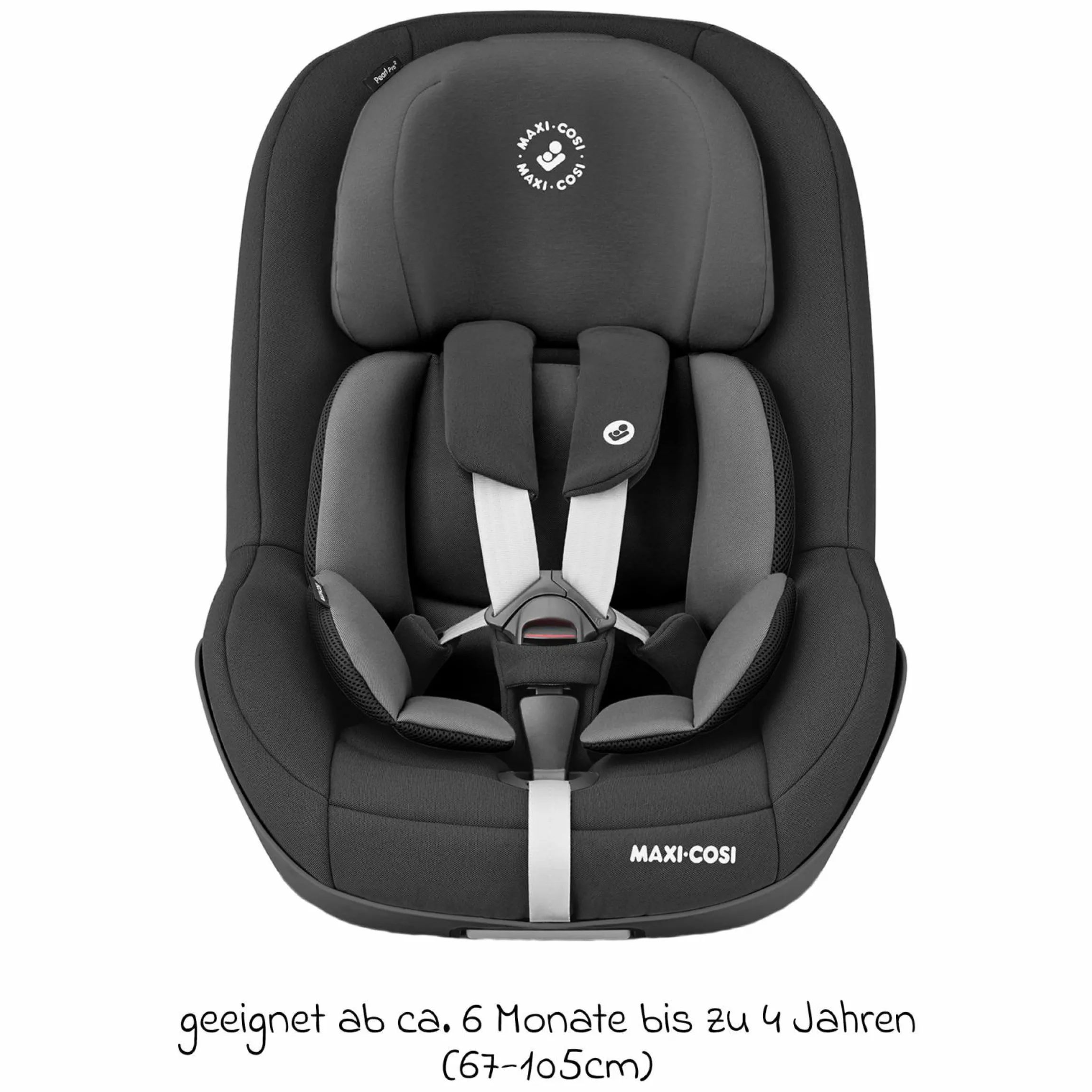 Reboarder-Kindersitz Pearl Pro 2 i-Size ab 6 Monate - 4 Jahre (67 cm - 105 cm) inkl. FamilyFix 3 i-Size Base - Authentic Black