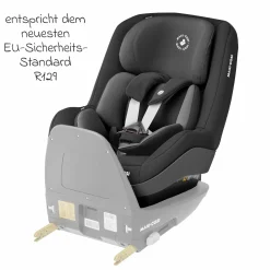 Reboarder-Kindersitz Pearl Pro 2 i-Size ab 6 Monate - 4 Jahre (67 cm - 105 cm) inkl. FamilyFix 3 i-Size Base - Authentic Black