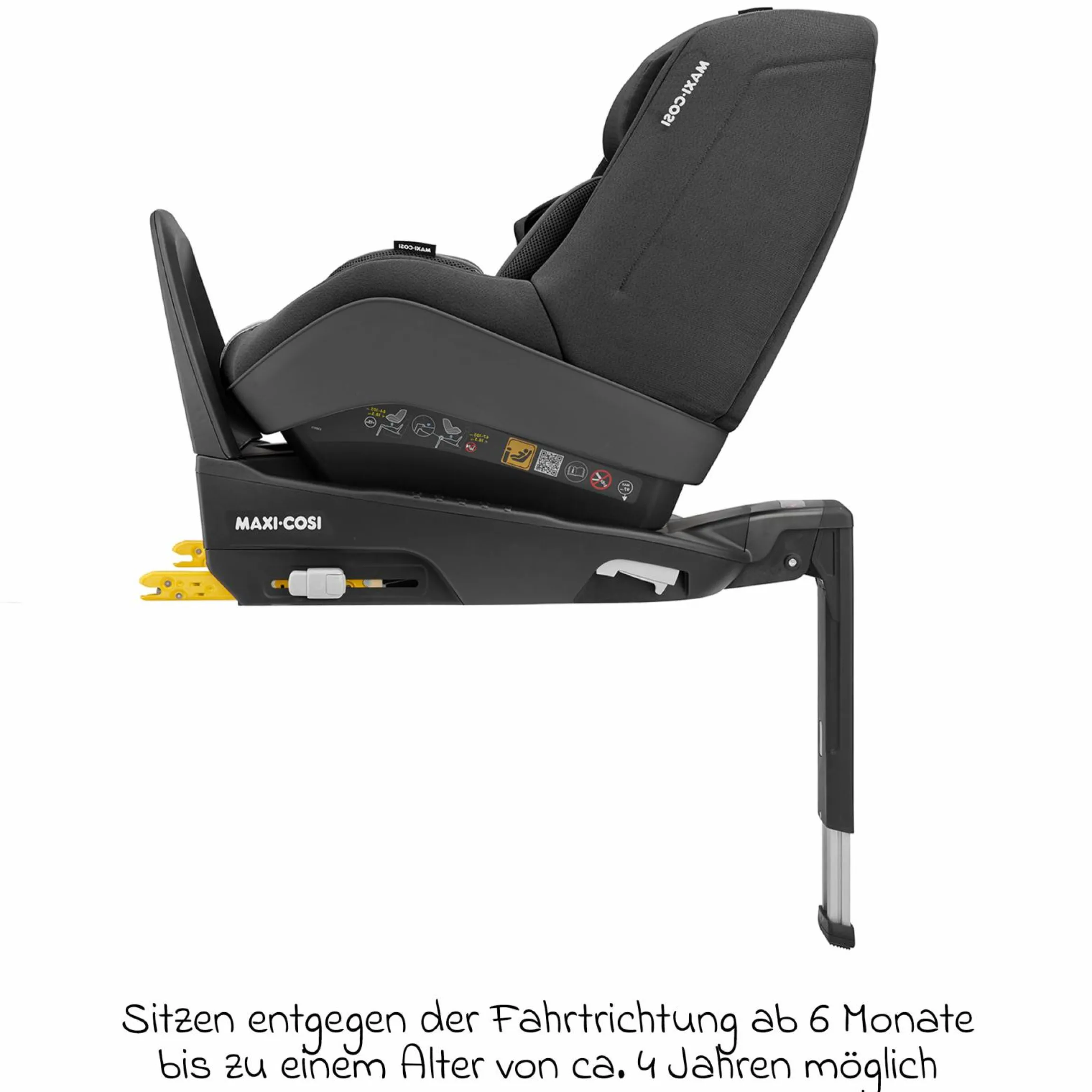 Reboarder-Kindersitz Pearl Pro 2 i-Size ab 6 Monate - 4 Jahre (67 cm - 105 cm) inkl. FamilyFix 3 i-Size Base - Authentic Black