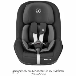 Reboarder-Kindersitz Pearl Pro 2 i-Size ab 6 Monate - 4 Jahre (67 cm - 105 cm) inkl. FamilyFix 3 i-Size Base & Schutzunterlage - Authentic Black - Kollektion 2025