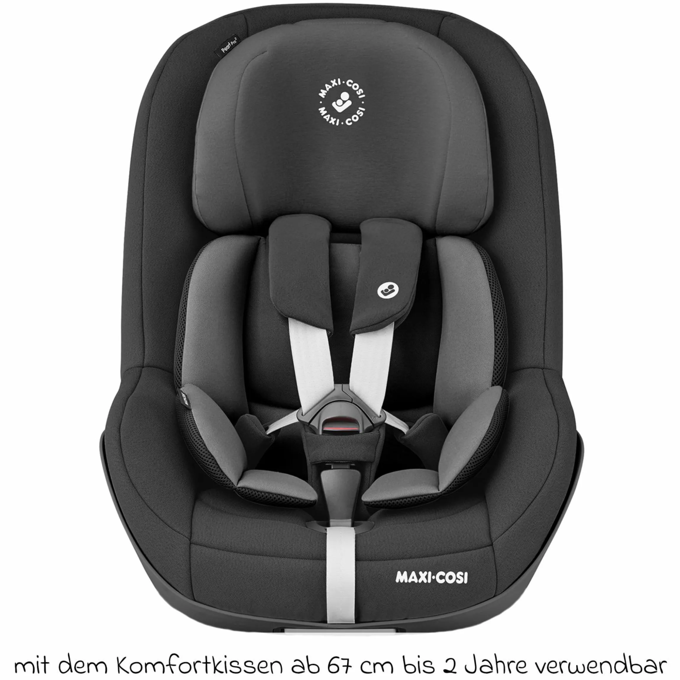 Reboarder-Kindersitz Pearl Pro 2 i-Size ab 6 Monate - 4 Jahre (67 cm - 105 cm) mit Easy-in-Gurt - Authentic Black - Kollektion 2025