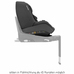 Reboarder-Kindersitz Pearl Pro 2 i-Size ab 6 Monate - 4 Jahre (67 cm - 105 cm) mit Easy-in-Gurt - Authentic Black - Kollektion 2025