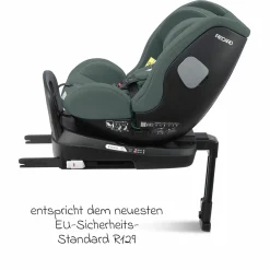 Reboarder-Kindersitz Salia 125 i-Size ab Geburt bis 7 Jahre (40 cm - 125 cm) drehbar mit Isofix-Basis - Mineral Green - Kollektion 2025