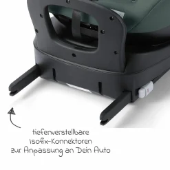 Reboarder-Kindersitz Salia 125 i-Size ab Geburt bis 7 Jahre (40 cm - 125 cm) drehbar mit Isofix-Basis - Mineral Green - Kollektion 2025
