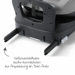 Reboarder-Kindersitz Salia 125 i-Size ab Geburt bis 7 Jahre (40 cm - 125 cm) drehbar mit Isofix-Basis - Carbon Grey - Kollektion 2025