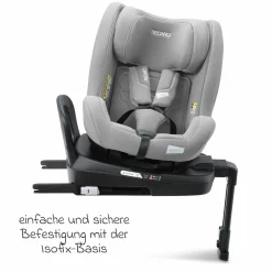 Reboarder-Kindersitz Salia 125 i-Size KID ab 3 Monate bis 7 Jahre (61 cm - 125 cm) drehbar mit Isofix-Basis - Carbon Grey - Kollektion 2025