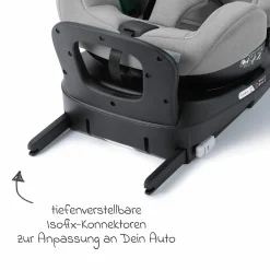 Reboarder-Kindersitz Salia 125 i-Size KID ab 3 Monate bis 7 Jahre (61 cm - 125 cm) drehbar mit Isofix-Basis - Carbon Grey - Kollektion 2025