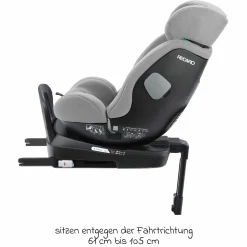 Reboarder-Kindersitz Salia 125 i-Size KID ab 3 Monate bis 7 Jahre (61 cm - 125 cm) drehbar mit Isofix-Basis - Carbon Grey - Kollektion 2025