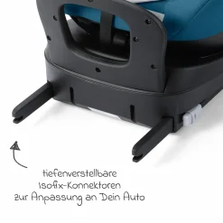 Reboarder-Kindersitz Salia 125 i-Size ab Geburt bis 7 Jahre (40 cm - 125 cm) drehbar mit Isofix-Basis - Steel Blue - Kollektion 2025