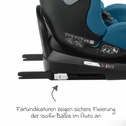 Reboarder-Kindersitz Salia 125 i-Size ab Geburt bis 7 Jahre (40 cm - 125 cm) drehbar mit Isofix-Basis - Steel Blue - Kollektion 2025