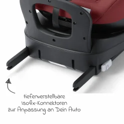 Reboarder-Kindersitz Salia 125 i-Size ab Geburt bis 7 Jahre (40 cm - 125 cm) drehbar mit Isofix-Basis - Iron Red - Kollektion 2025