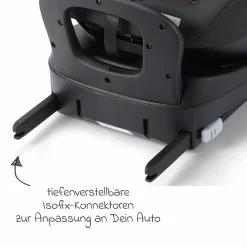 Reboarder-Kindersitz Salia 125 i-Size ab Geburt bis 7 Jahre (40 cm - 125 cm) drehbar mit Isofix-Basis - Fibre Black - Kollektion 2025