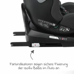 Reboarder-Kindersitz Salia 125 i-Size ab Geburt bis 7 Jahre (40 cm - 125 cm) drehbar mit Isofix-Basis - Fibre Black - Kollektion 2025