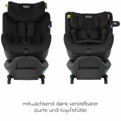 Reboarder-Kindersitz SnugGo i-Size R129 ab Geburt - 4 Jahre (40 cm - 105 cm) inkl. Sitzverkleinerer - Midnight - Kollektion 2025