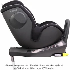 Reboarder-Kindersitz Sperber-Fix i-Size 40 cm - 105 cm / ab der Geburt bis 4 Jahre mit Isofix - Pearl Black - Kollektion 2025