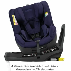 Reboarder-Kindersitz Sperber-Fix 61 61 cm - 105 cm / 1 Jahr bis 4 Jahre mit Isofix - Atlantic Blue - Kollektion 2025