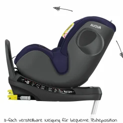 Reboarder-Kindersitz Sperber-Fix 61 61 cm - 105 cm / 1 Jahr bis 4 Jahre mit Isofix - Atlantic Blue - Kollektion 2025