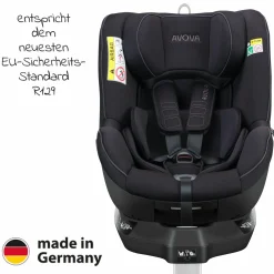 Reboarder-Kindersitz Sperber-Fix 61 61 cm - 105 cm / 1 Jahr bis 4 Jahre mit Isofix - Pearl Black - Kollektion 2025