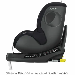 Reboarder-Kindersitz Sperber-Fix 61 61 cm - 105 cm / 1 Jahr bis 4 Jahre mit Isofix - Pearl Black - Kollektion 2025