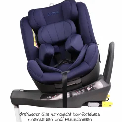 Reboarder-Kindersitz Sperber-Fix i-Size 40 cm - 105 cm / ab der Geburt bis 4 Jahre mit Isofix - Atlantic Blue - Kollektion 2025