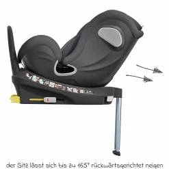 Reboarder-Kindersitz Swan-Fix i-Size ab Geburt bis 7 Jahre (40 cm -125 cm) inkl. Isofix-Basis - Koala Grey