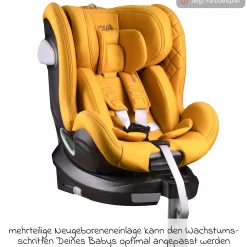 Reboarder-Kindersitz Swan-Fix i-Size ab Geburt bis 7 Jahre (40 cm -125 cm) inkl. Isofix-Basis - Koala Grey