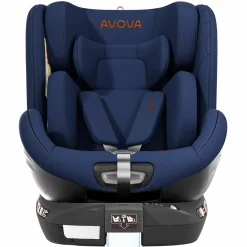 Reboarder-Kindersitz Swan-Fix i-Size ab Geburt bis 7 Jahre (40 cm -125 cm) inkl. Isofix-Basis - River Blue