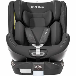 Reboarder-Kindersitz Swan-Fix i-Size ab Geburt bis 7 Jahre (40 cm -125 cm) inkl. Isofix-Basis - Pearl Black