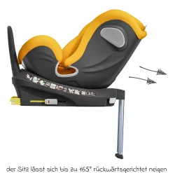 Reboarder-Kindersitz Swan-Fix i-Size ab Geburt bis 7 Jahre (40 cm -125 cm) inkl. Isofix-Basis - Beach Yello