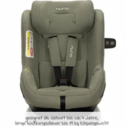 Reboarder-Kindersitz TODL next i-Size 360° inkl. Base Curve drehbar ab Geburt bis 4 Jahre (40 cm - 105 cm) mit Sitzverkleinerer, Polsterschutz & Spieltier - Pine