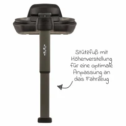 Reboarder-Kindersitz TODL next i-Size 360° inkl. Base Curve drehbar ab Geburt bis 4 Jahre (40 cm - 105 cm) mit Sitzverkleinerer, Polsterschutz & Spieltier - Thunder