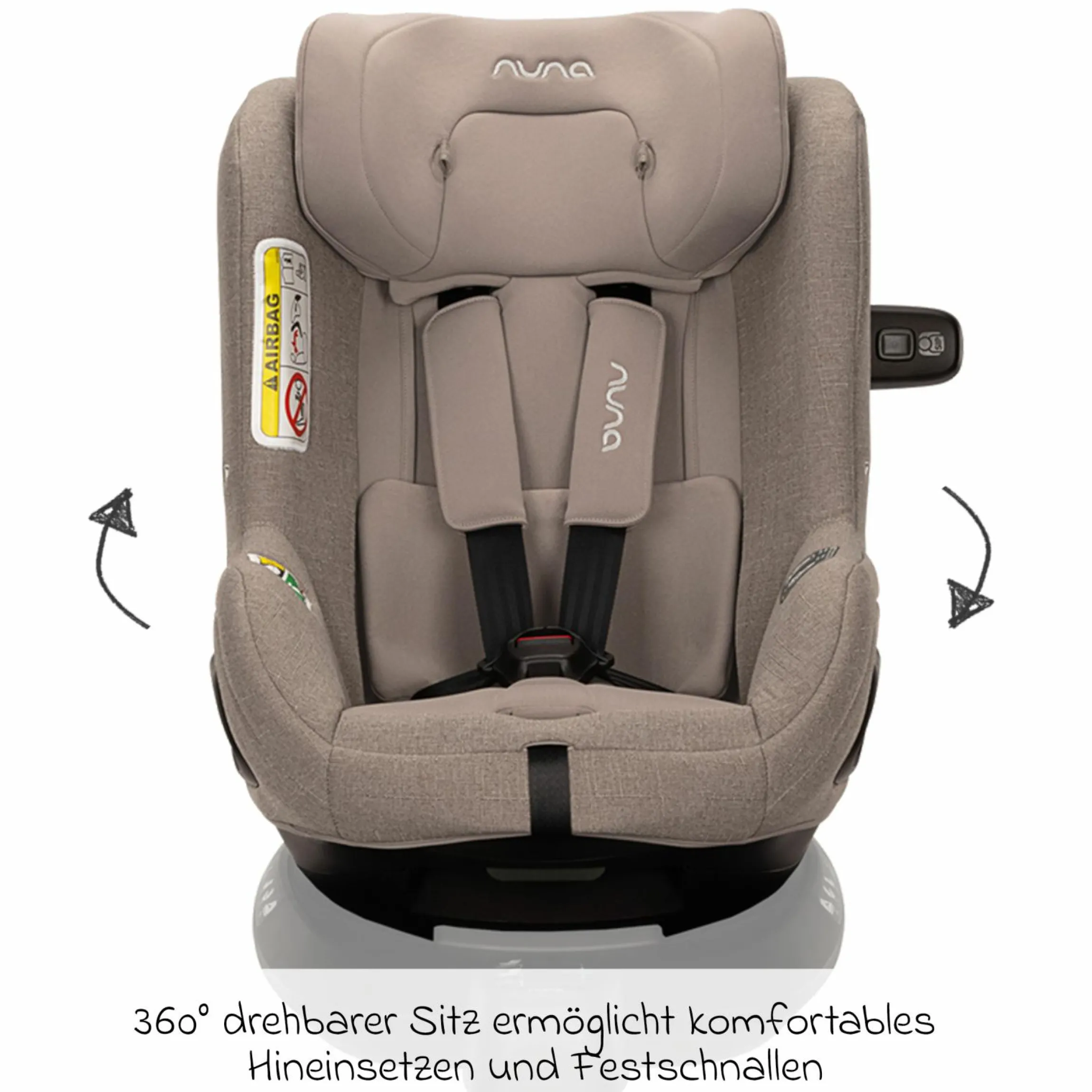 Reboarder-Kindersitz TODL next i-Size 360° drehbar ab Geburt bis 4 Jahre (40 cm - 105 cm) inkl. Sitzverkleinerer - Cedar - Kollektion 2025