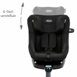 Reboarder-Kindersitz Turn2Me DLX i-Size ab Geburt - 4 Jahre (40 cm - 105 cm) inkl. Isofix-Basis - Midnight - Kollektion 2025